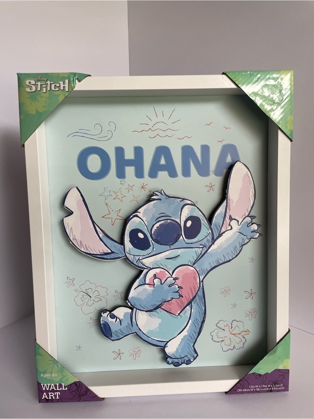 Disney Stitch "Ohana" 12" x 15" Wall Art